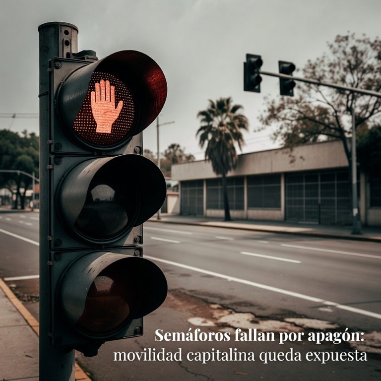 Semáforos fallan por apagón: movilidad capitalina queda expuesta